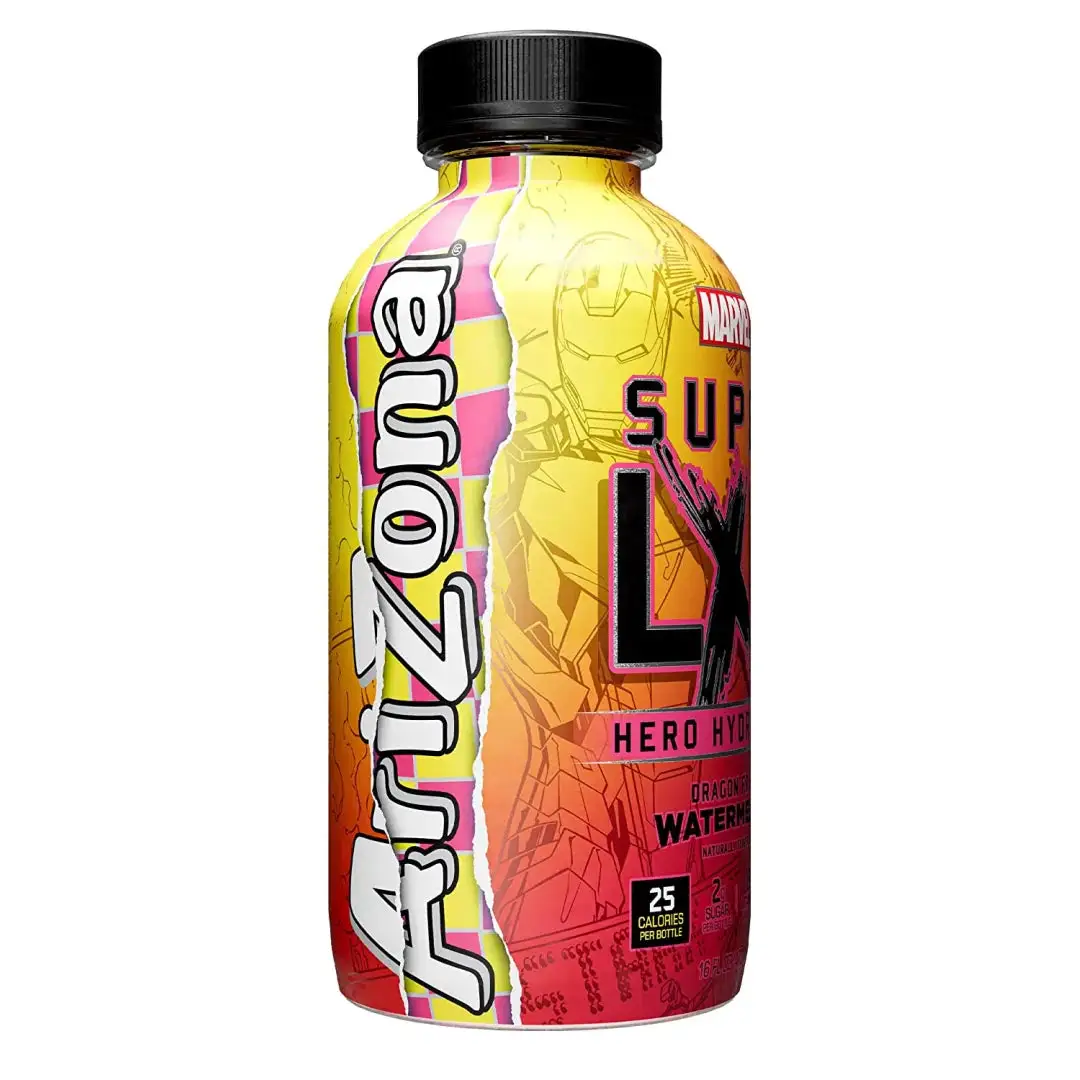 AriZona x Marvel Super LXR Hero Hydration - Dragon Fruit Watermelon - 16oz (Pack of 12) - Sports Drink, with Electrolytes - Image 4